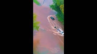 Drone video: Severe flooding in Asheville