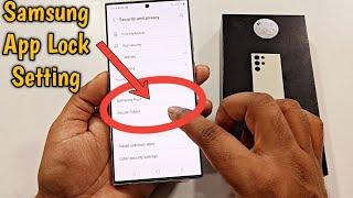 Samsung S23 Ultra App lock Setting