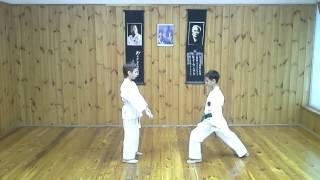 Karate Shotokan Kumite kihon-ippon boys 9-10 years Viatkin Nikita vs Evgeny Kalinin