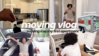 Moving Vlog: Moving into my first apartment! | pack & prep, cleaning,  organizing, running errands