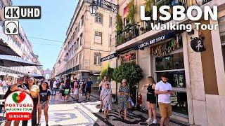  [4K WALK] Full Walking Tour LISBON Portugal City Center - August 2023