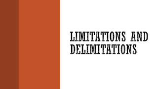 Limitations and Delimitations in Research