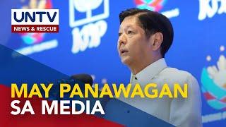 PBBM, nanawagan sa mga miyembro ng media na protektahan ang eleksyon at demokrasya