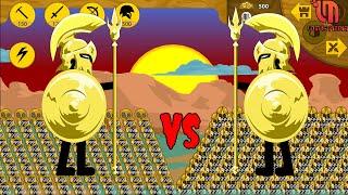 9999 GOLDEN SPEARTON VS 9999 GOLDEN SPARTAN | STICK WAR LEGACY - KASUBUBKTQ