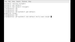 Changing target mode, default target mode, etc. with systemctl on RHEL/CentOS