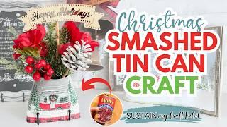 Adorable Christmas Smashed Can Craft  Cute DIY Budget Gift Idea!