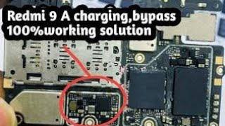 Mi 9a charging ic bypass 100 % working Solution || Redmi 9a charging problem solution