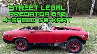 How to build a street legal go-kart car with a predator 670 and a 4 speed transmission. pt 1