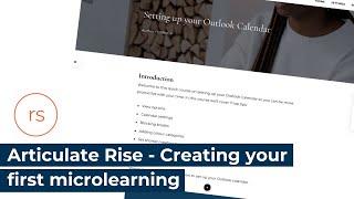 Articulate Rise - Creating your first microlearning course in less than 20 minutes