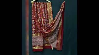 mdari silk Ajrakh dupatta