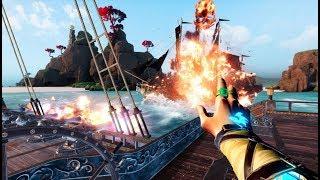 BattleWake VR - Becoming Captain Jack Sparrow & Destroy other Fleet for Treasure!