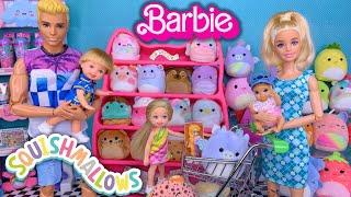 Barbie & Ken Doll Family Toy Shopping for Squishmallows