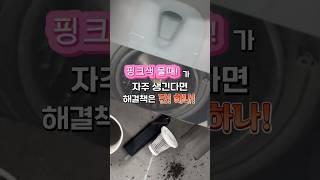 핑크색물때!가 자주 생긴다면 이 청소!! 꼭!! 해줘야합니다.