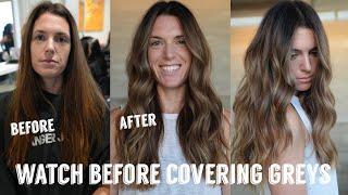 Hair Transformations with Lauryn: Correcting Warm Highlights when you have grey hair Ep. 168