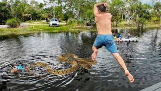 3 Days of Catching & Cooking Crazy Lizards, Big Snakes, Blue Crabs and Peacock Bass