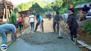 Đường Nậm Biếu (T43) Tổng lực những mét bê tông đầu tiên Dân bản gắng đóng góp chi phí mua vật liệu