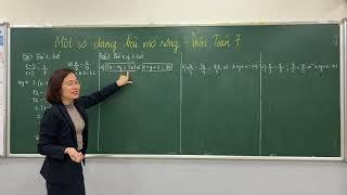 Toán 7 - Bài mở rộng về tỉ lệ thức và tính chất của dãy tỉ số bằng nhau (Phần 1)