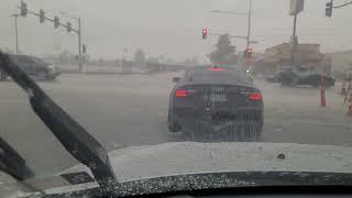 Have you seen the rare rainstorm driving Las Vegas? Check this out! #subscribe #shorts