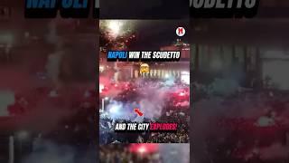 NAPLES ERUPTS WITH JOY!  The moment Napoli were crowned Serie A champs for the 4th time 