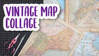 Vintage Map Collage | Cut and paste #37