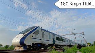 180 Kmph TRIAL RUN With 3rd VANDE BHARAT Express | Sawai Madhopur - Kota - Nagda Section.