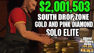 GTA Online Cayo Perico Heist- South Drop Zone Approach with Gold & Diamond SOLO Elite $2,001,503