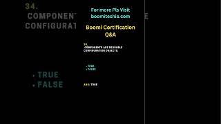 Boomi Certification Q&A 34 #boomitraining #dellboomi #ipaas #mulesoft #boomi #btechjobs #iit #job