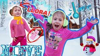 RUTH REACCIONA CON LA NIEVE️¡¡LA TIRAN NIEVE AL MÓVIL LLORA MUCHO!!️_NALUCHI VLOG