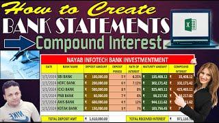 BANK INVESTMENT with Compound Interest IN MICROSOFT EXCEL #microsoftexcel