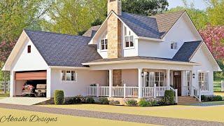 The Winning Farmhouse / Cottage  Design Featuring a 2-car Garage & Porch