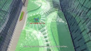 ETFE Air Cushion & PTFE Mesh Steel Tensile Membrane Structure Atruim of Bodosen Valley#architecture