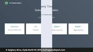 8  keighery drive, Clyde North VIC 3978 | AuPropertyReport.Com