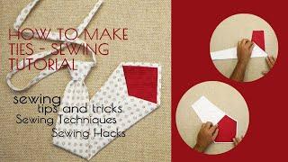 How to Sew a Tie | Easy Sewing Tutorial tie sewing for beginners  school kids tie sewing hacks