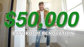 $50,000 DIY Modern Bathroom Renovation for $4,500!!