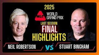 Neil Robertson vs Stuart Bingham Final | Last Session Highlights | World Grand Prix 2025 | #snooker