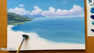 Seascape Painting / Acrylic Painting for Beginners