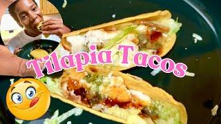 CRUNCHY! Tilapia Fish Tacos  | Cook With Mika MUKBANG