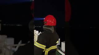 Rescue operation drill during the Night.somewhere in European seas