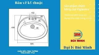 Chậu rửa treo tường Viglacera VTL2 - Thiết bị vệ sinh Bùi Minh