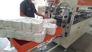 Empaquetadora de papel higiénico pequeña semiautomática de 10 rollos