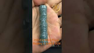 Mặt dây chuyền đá NGỌC LAM hình tẩu thuốc 12mm chạm Rồng #riogems #vongtayriogems #lắctay