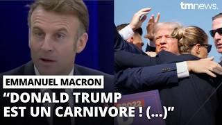 Emmanuel Macron en plein délire sur Donald Trump en réaction à sa réélection (...)