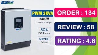 EASUN 3000VA 2400W Pure Sine Wave Hybrid Solar Inverter Review