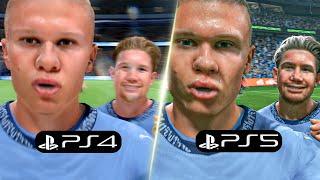 EA Sports FC 25: PS5 vs PS4 Comparison | Graphics, Player Faces, Animations, Celebrations, etc #fc25