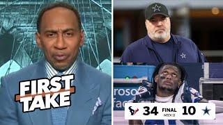 FIRST TAKE | Cowboys are beyond saving - Stephen A. on CJ, Texans handing Dallas 5th straight loss