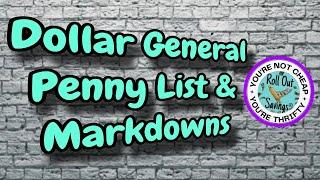 Dollar General Penny List & Markdowns 12/31