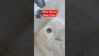 I Deep Cleaned This Filthy Shower #cleaning #satisfying #asmr