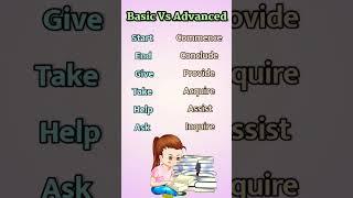 Basic Vs Advanced 6 | Fast English | Spoken English | English |#shorts#ytshorts#yt#viral