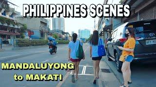 MANDALUYONG to MAKATI | Walking Tour Philippines (4K HD)