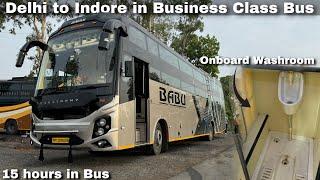 Delhi-Ujjain-Indore in Luxurious Bus with Washroom by Babu Travels I दिल्ली-इंदौर के लिए लग्जरी बस I